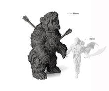 Load image into Gallery viewer, Armored Warbear with Battle Damage - Professionally pre-supported for easy printing!
